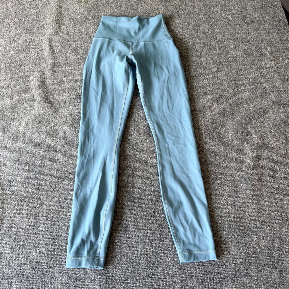 Lululemon Align High Rise Pant 25 Light Blue Nulu Yoga Leggings Size 2 LW5DZRS